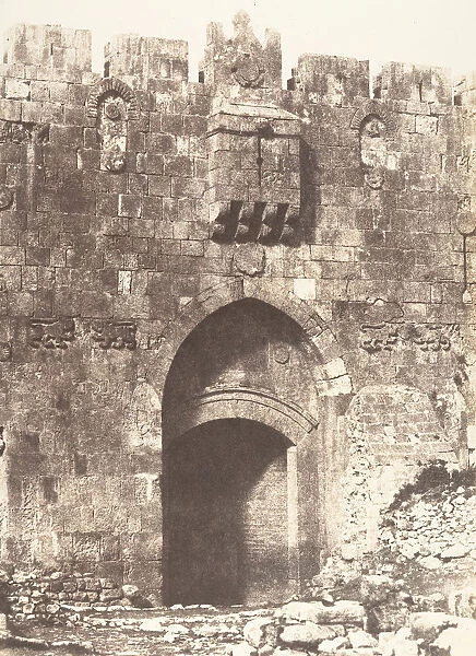 Jerusalem, Porte Saint-etienne, Vue exterieure, 1854