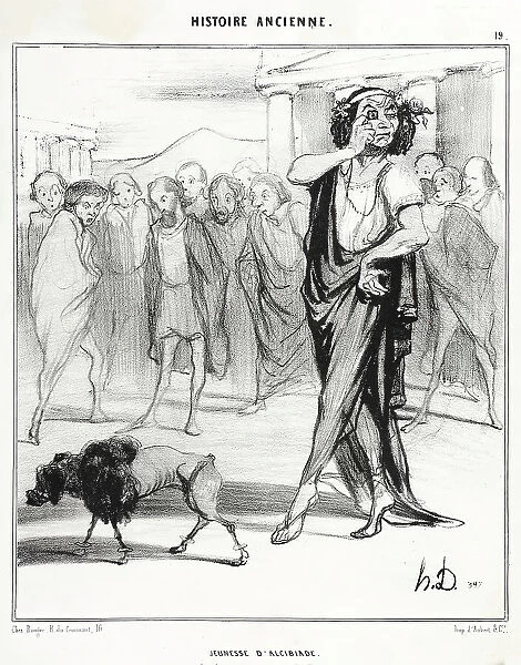 Jeunesse d'Alcibiade, 1842. Creator: Honore Daumier