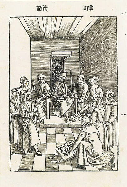 Jewish Oath (From the Laienspiegel, Augsburg), 1509. Artist: Tengler, Ulrich (ca 1441-1521  /  22)