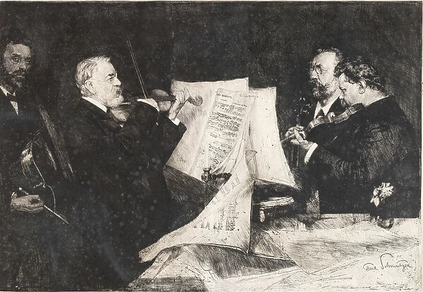 The Joachim Quartet, 1904. Creator: Schmutzer, Ferdinand (1870-1928)
