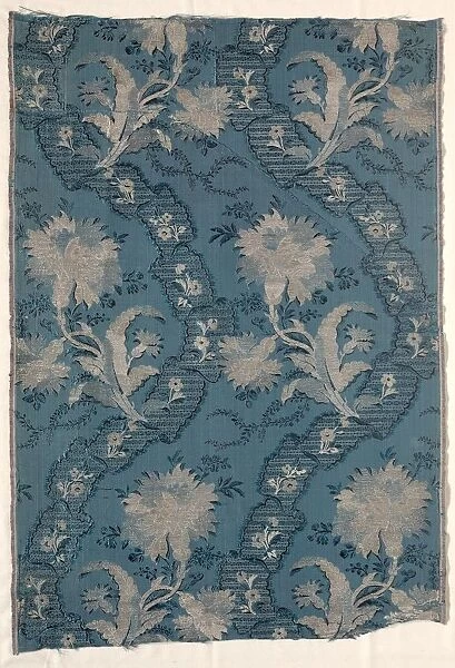 Two Joined Panels of Figured Silk, 1723-1774. Creator: Unknown