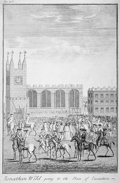 Jonathan Wild going to the place of execution, London, 1725