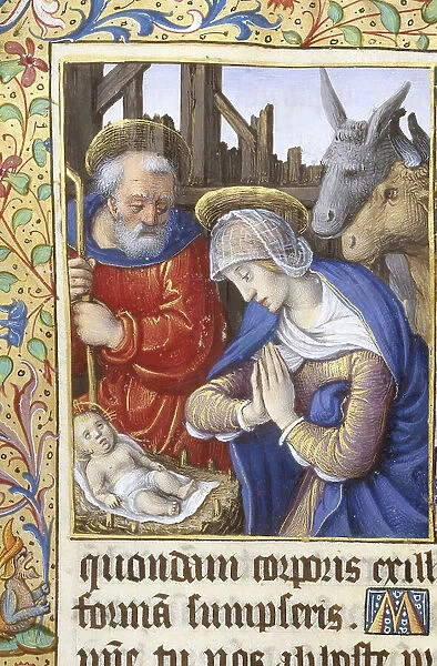 Joseph and Mary with the infant Jesus, late 15th century. Creators: Jean Poyet, Workshop of Jean Poyer