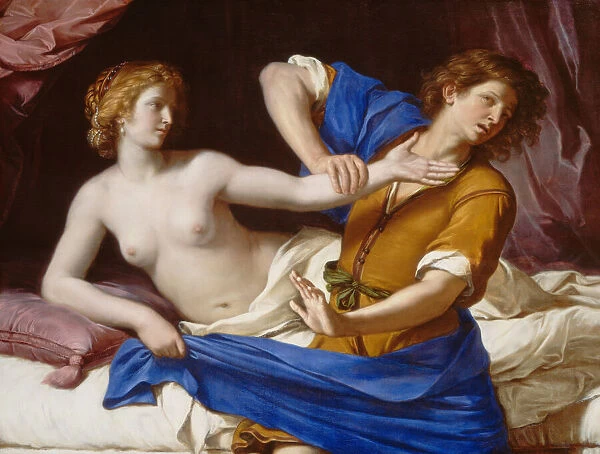 Joseph and Potiphars Wife, 1649. Creator: Guercino