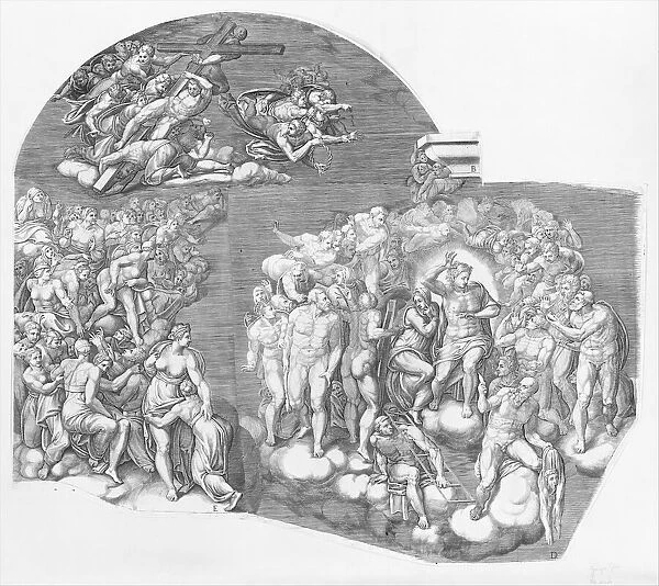 Last Judgment; after Michelangelos fresco in the Sistine Chapel, ca. 1545