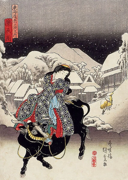 Kambara, c1838. Creator: Utagawa Kunisada