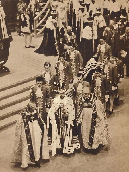 King George VI leaves the Abbey, May 12 1937