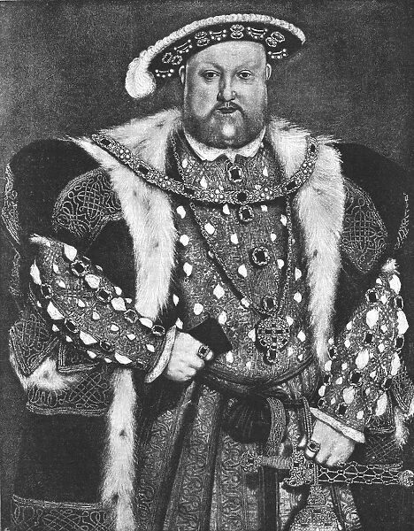 'King Henry VIII. ';from the picture by Hans Holbein c. 1550, 1890. Creator: Unknown