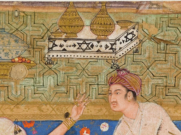 King Putraka in the Palace of the Beautiful Patali, From a Kathasaritsagara (image 2 of 2), c1590. Creator: Unknown