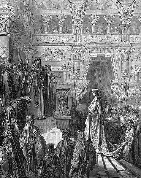 King Solomon welcoming the Queen of Sheba, 1865-1866. Artist: Gustave Dore