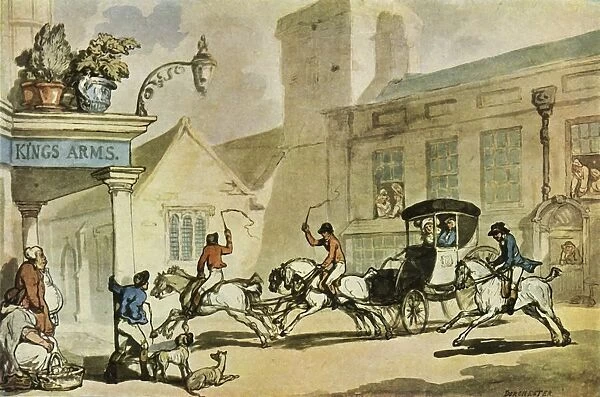 The Kings Arms, Dorchester, late 18th-early 19th century, (1943). Creator: Thomas Rowlandson