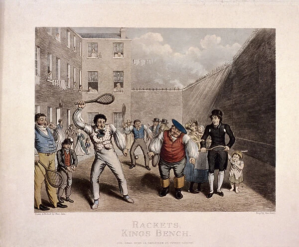 Kings Bench Prison, Southwark, London, c1825. Artist: Theodore Lane