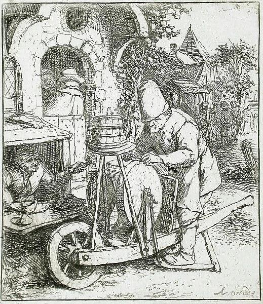 The Knife Grinder, c1682. Creator: Adriaen van Ostade