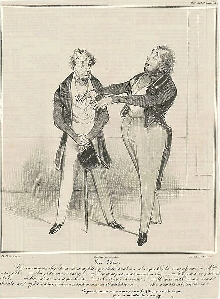 La Dot...vous connaissez la fortune... 19th century. Creator: Honore Daumier