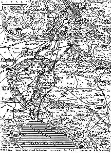 La grande attaque du Carso (aout 1916); La progression italienne sur le Carso, 1916. Creator: Unknown