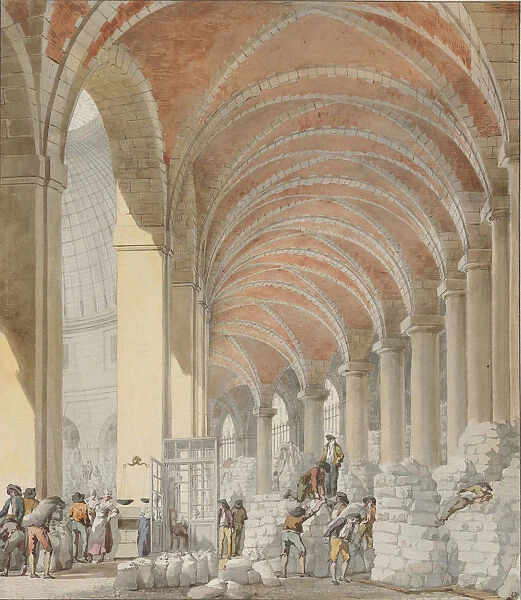 La Halle aux Bles, Interior View, ca. 1810. Creator