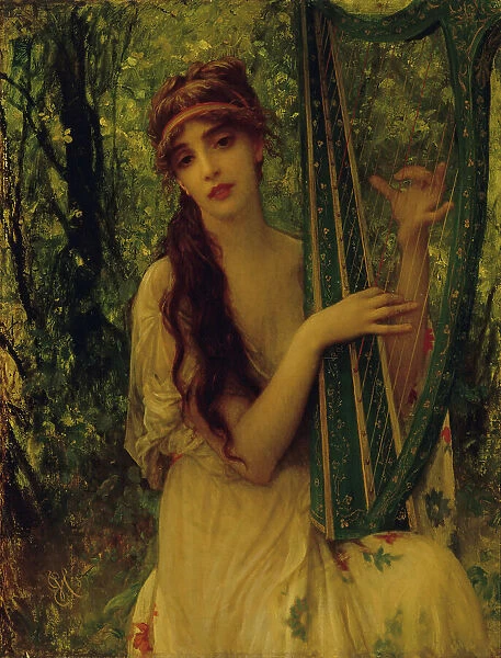 La musique (Agathe Calmel), 1882. Creator: Antoine Auguste Ernest Hebert