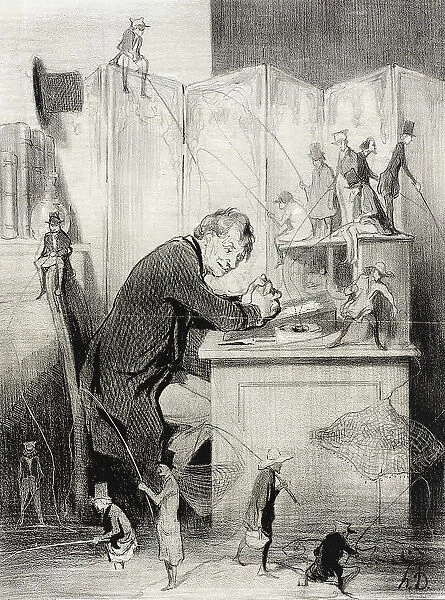 La Pêche, 1843. Creator: Honore Daumier