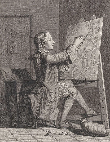 La Peinture, 1770-86. Creators: Claude-Augustin Duflos, F. R. Delarue