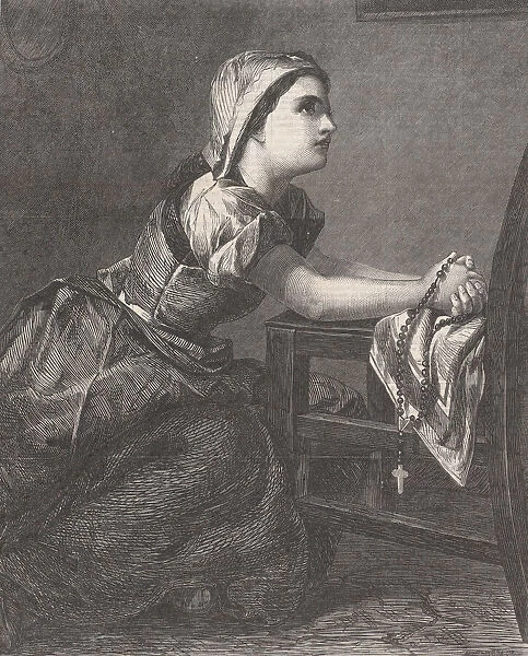 La Priere (The Prayer), from 'Illustrated London News', March 2, 1867
