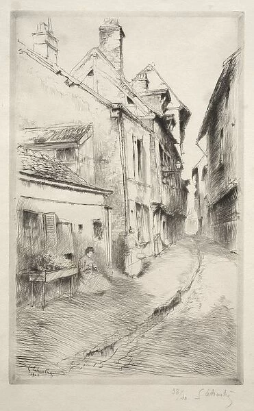 La rue de lEcole a Troyes, 1902. Creator: Gustave Leheutre (French, 1861-1932)