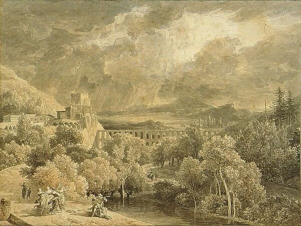 Landscape with an Aqueduct, c1810. Creator: Nicolas Antoine Taunay