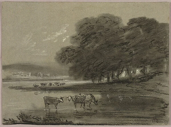 Landscape with Cows, n.d. Creators: Thomas Monro, Thomas Gainsborough