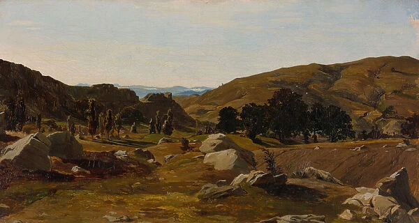 Landscape near Chiusi, Tuscany, 1841. Creator: Alexandre Desgoffe