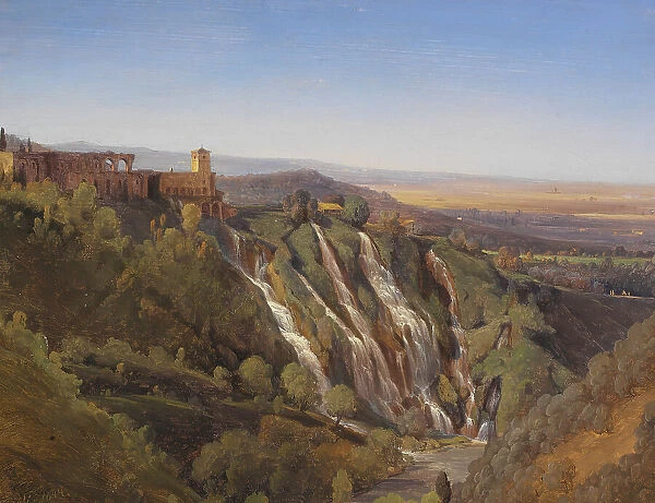 Landscape Near Tivoli. Study, 1844. Creator: Joseph Magnus Stäck