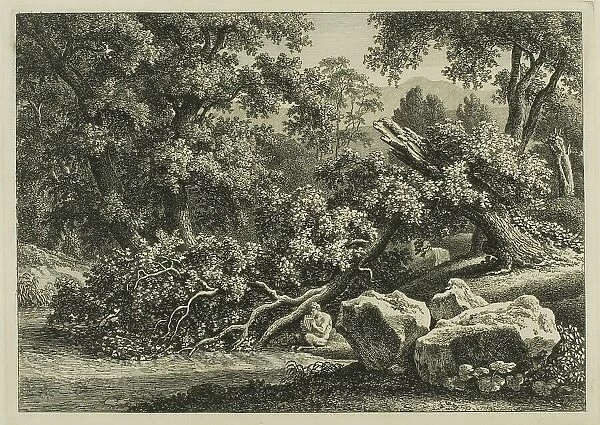 Landscape with Pan Playing a Flute, 1795. Creator: Johann Christian Reinhart