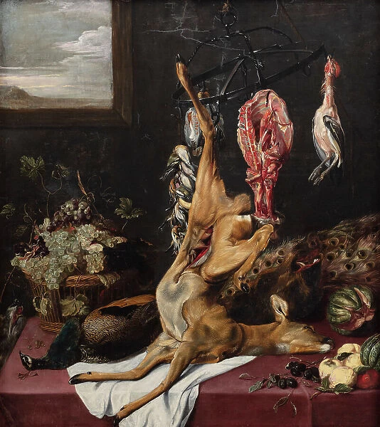 Larder with Circular Meat Rack, 1640-1649. Creator: Frans Snyders