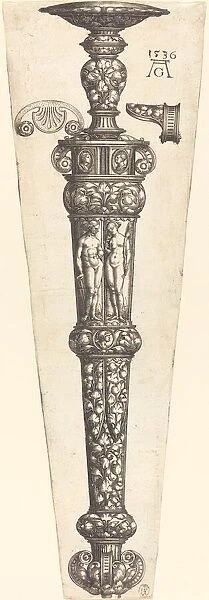Large Dagger Sheath with Nude Couple, 1536. Creator: Heinrich Aldegrever