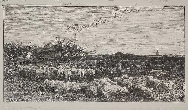 The Large Sheepfold, original impression 1862, printed in 1921