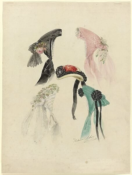 Le Journal des Dames et des Demoiselles, No. 760, pl. 15, April 1865. Creator: Heloise Leloir
