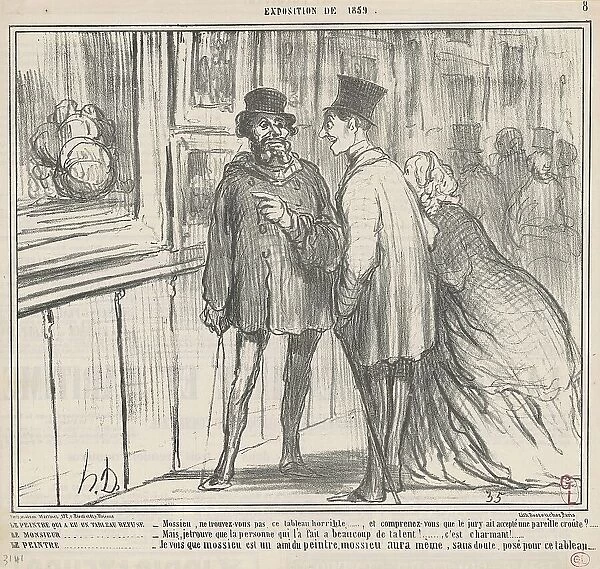Le peintre qui a eu un tableau refusé... 19th century. Creator: Honore Daumier