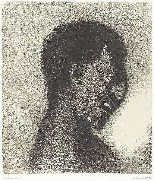 Le Satyre au cynique sourire (The Satyr with the cynical smile), 1883. Creator: Odilon Redon