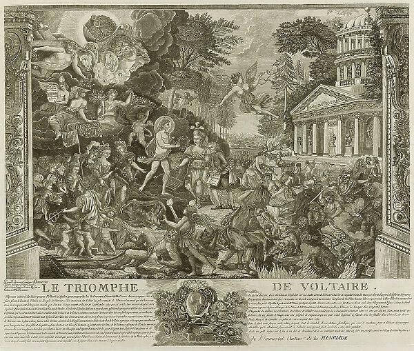 Le Triomphe de Voltaire, 1778 / 79. Creator: A. Duplessis
