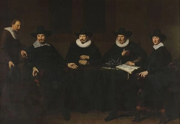 The leaders of the cloth industry (Saainering) in Amsterdam, 1643. Creator: Dirck Dircksz. Santvoort