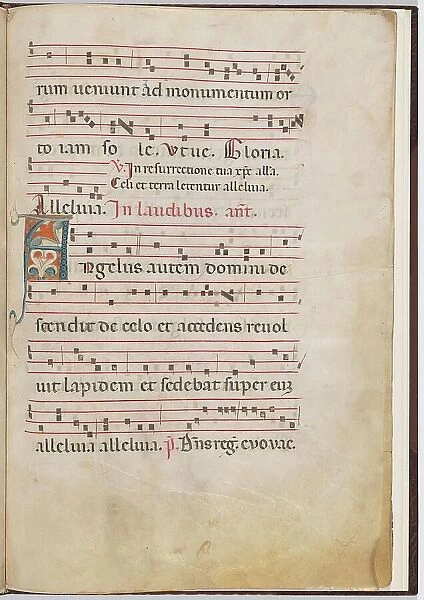 Leaf 3 from an antiphonal fragment, c. 1275. Creator: Unknown