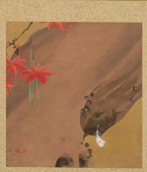 Leaf from Album of Seasonal Themes: Moths, 1847. Creator: Shibata Zeshin (Japanese, 1807-1891)
