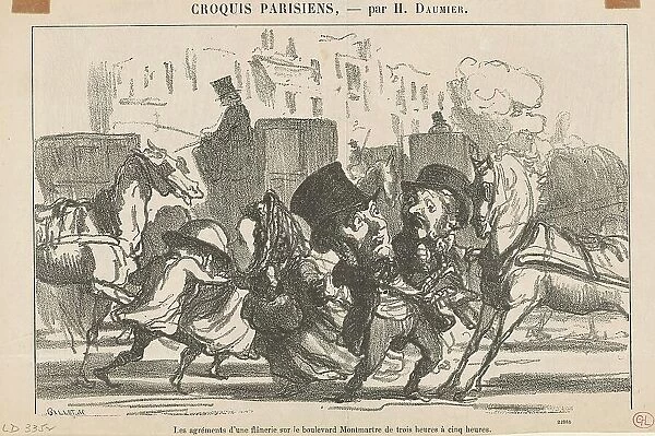 Les agréments d'une flanerie... 19th century. Creator: Honore Daumier