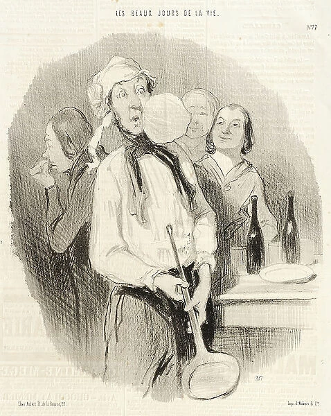 Les Crêpes, 1845. Creator: Honore Daumier
