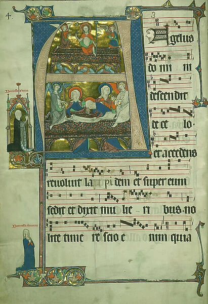 Letter A, the Beaupré Antiphonary (Volume I), 1290. Creator: Unknown