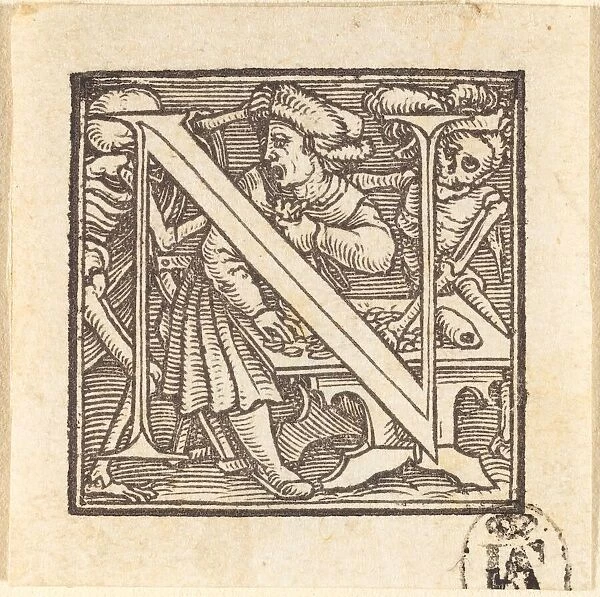 Letter N. Creator: Hans Holbein the Younger