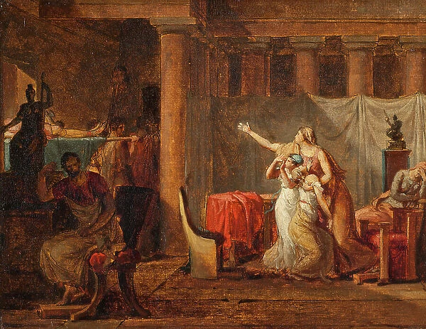 The Lictors Returning to Brutus the Bodies of his Sons. Study, late 18th-early 19th century. Creator: Jacques-Louis David