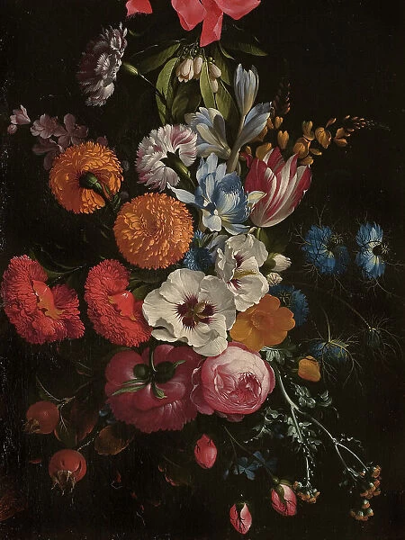 Still Life with a Bouquet of Flowers. Creator: Johann Johnsen