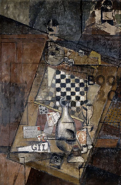 Still Life with a Chessboard, 1912. Artist: Louis Marcoussis