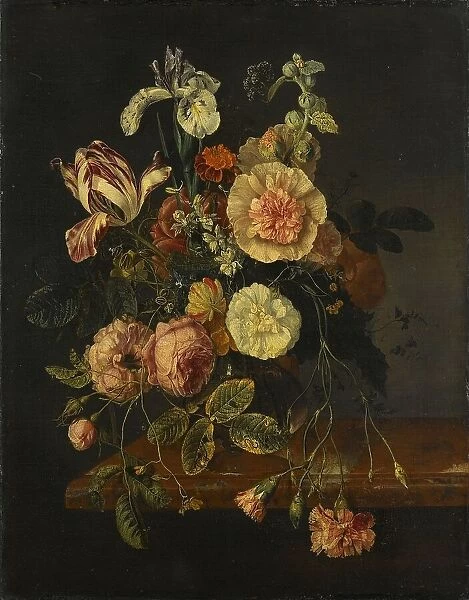 Still Life with Flowers, 1670-1727. Creator: Jacob van Walscapelle