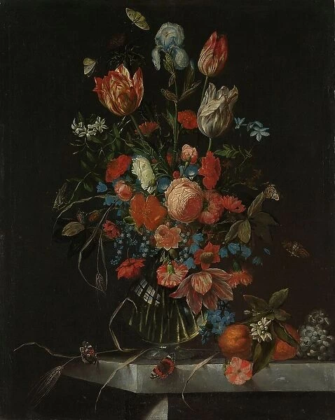 Still Life with Flowers, 1673. Creator: Ottmar Elliger