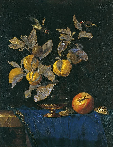 Still Life with Fruit. Artist: Aelst, Willem, van (1625- after 1683)